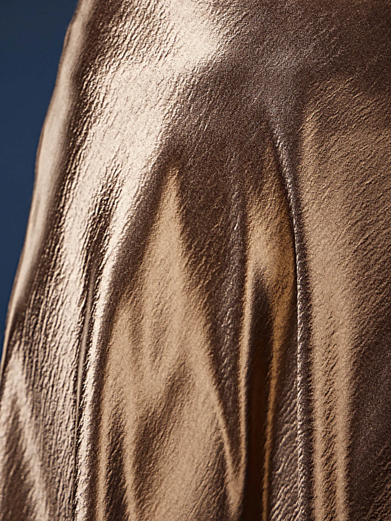 Midi A-line Flared Skirt - Brown