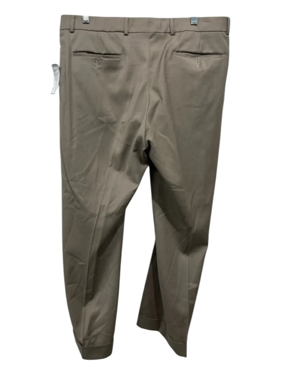 Miller Brothers Size 35 Tan Wool Blend Solid Dress Cuffed Men's Pants