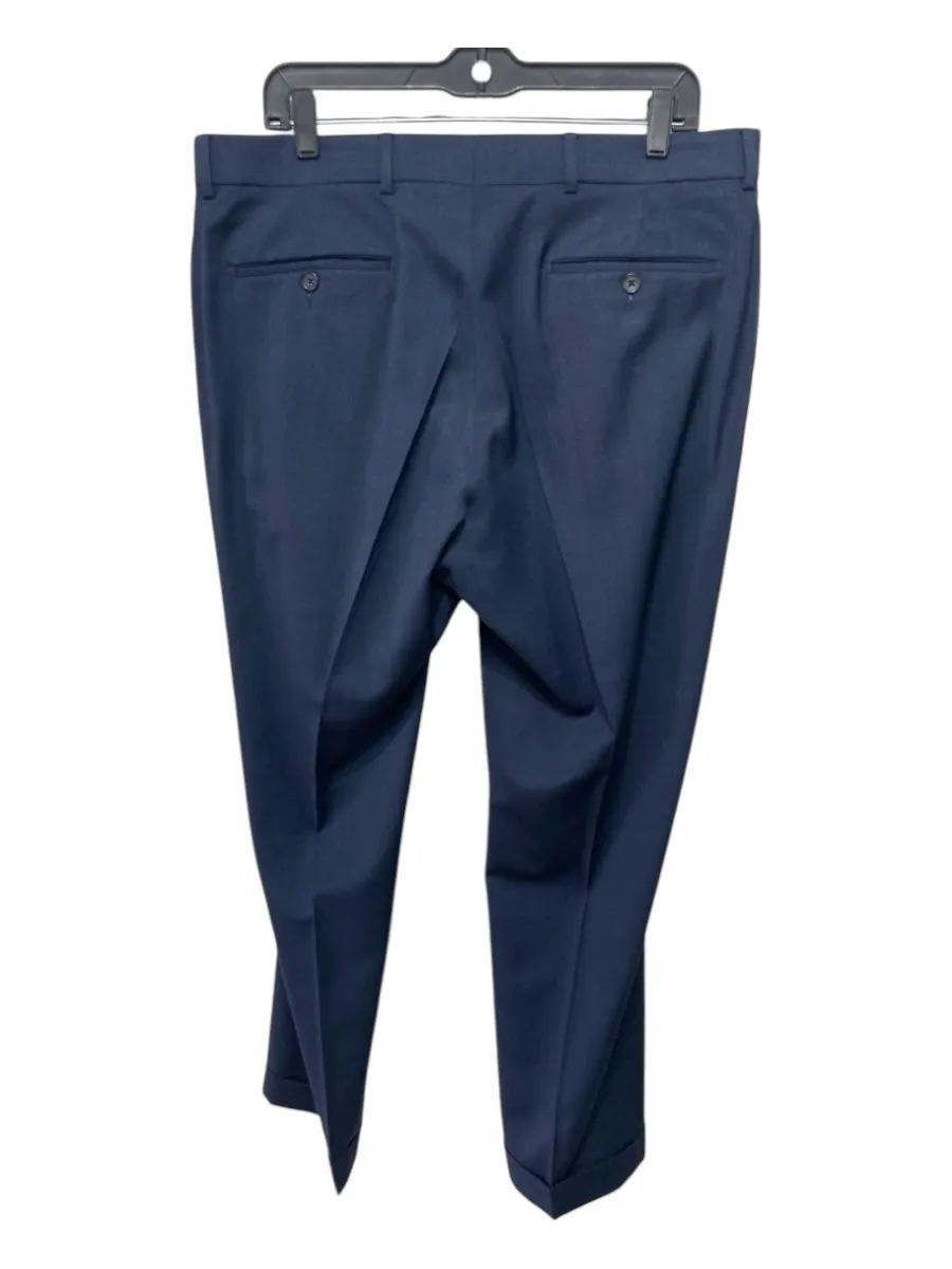 Miller Brothers Size 36 Navy Wool Solid Zip Fly Men's Pants