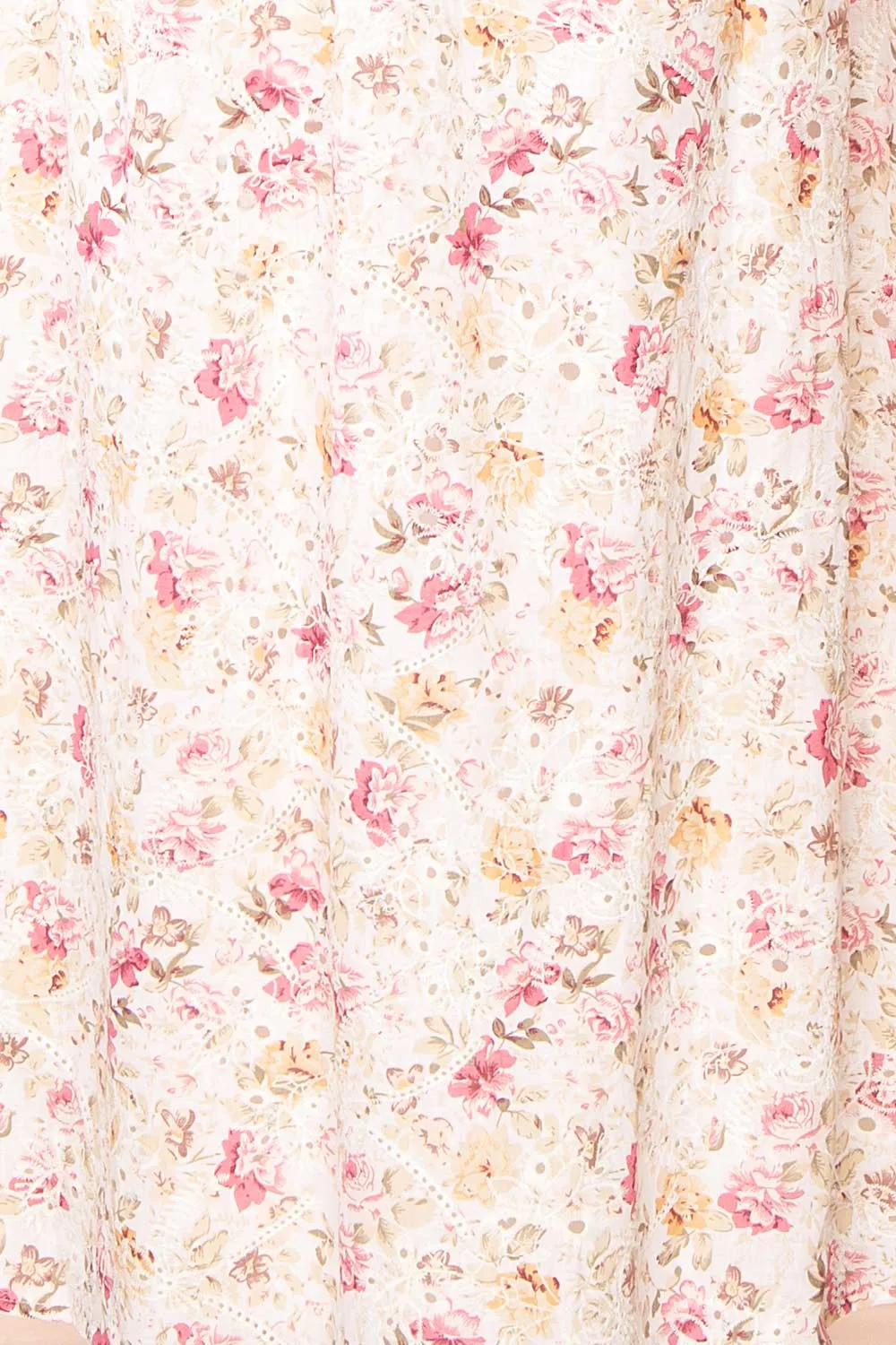 Miranjo | Floral Openwork Midi Skirt