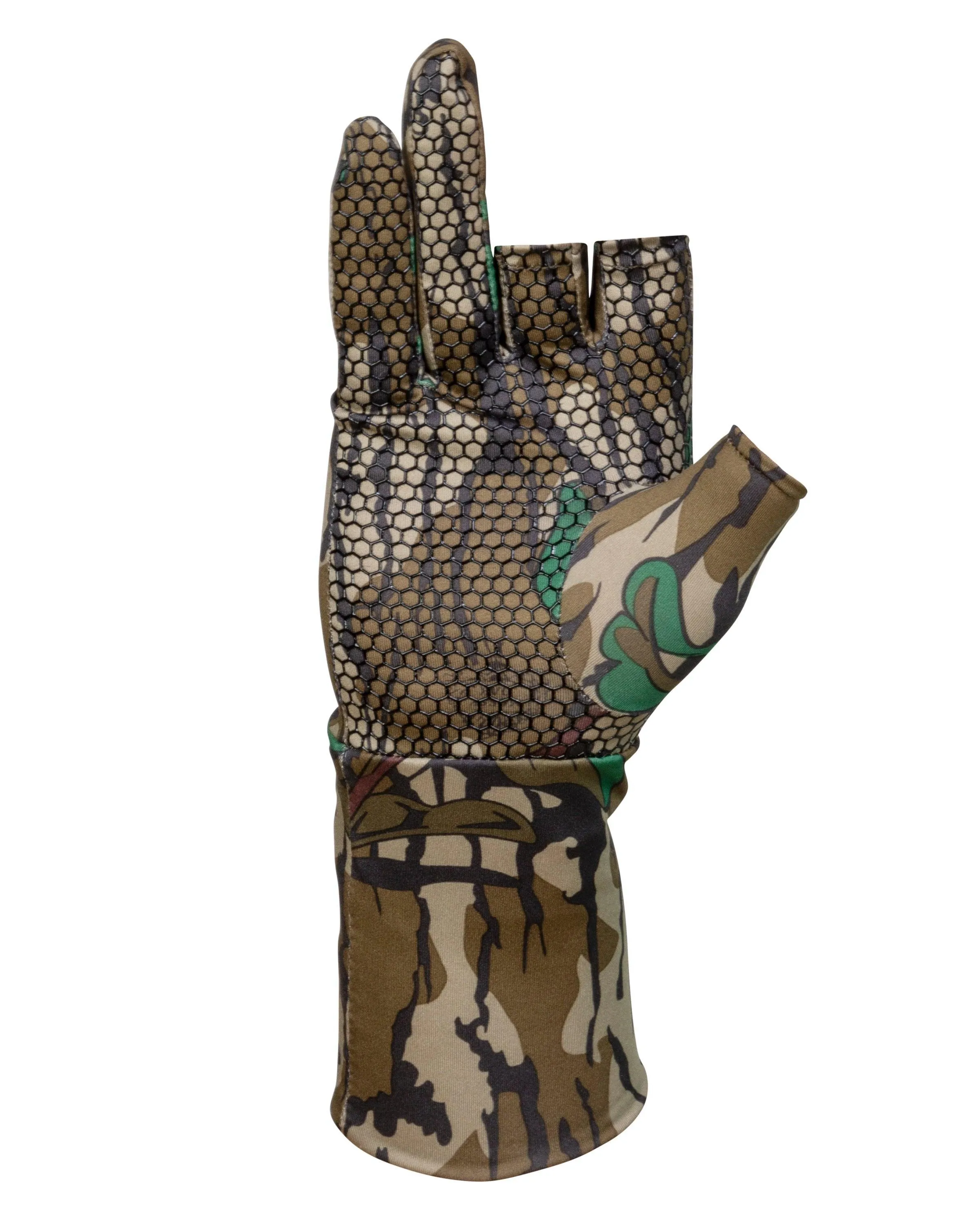 Mossy Oak Greenleaf Fingerless Gloves
