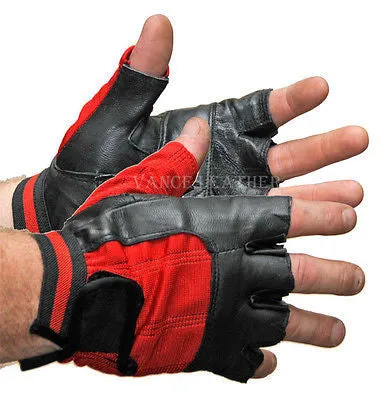 MOTORCYCLE BIKE GLOVES RIDING GLOVE SPANDEX BACK SHORTY GLOVES UNISEX