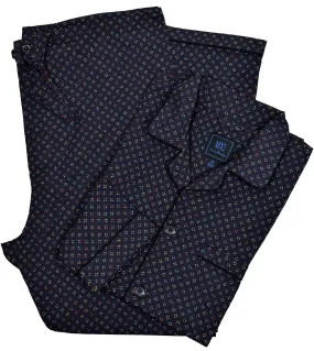 MP004 Black Multi Neat Pajama