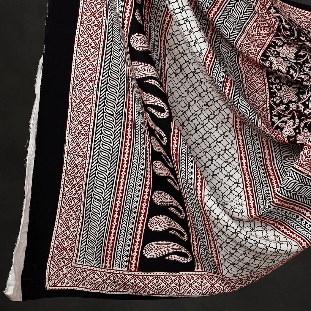 Multicolor - 3pc Bagh Block Printed  Natural Dyed Cotton Suit Material Set 31
