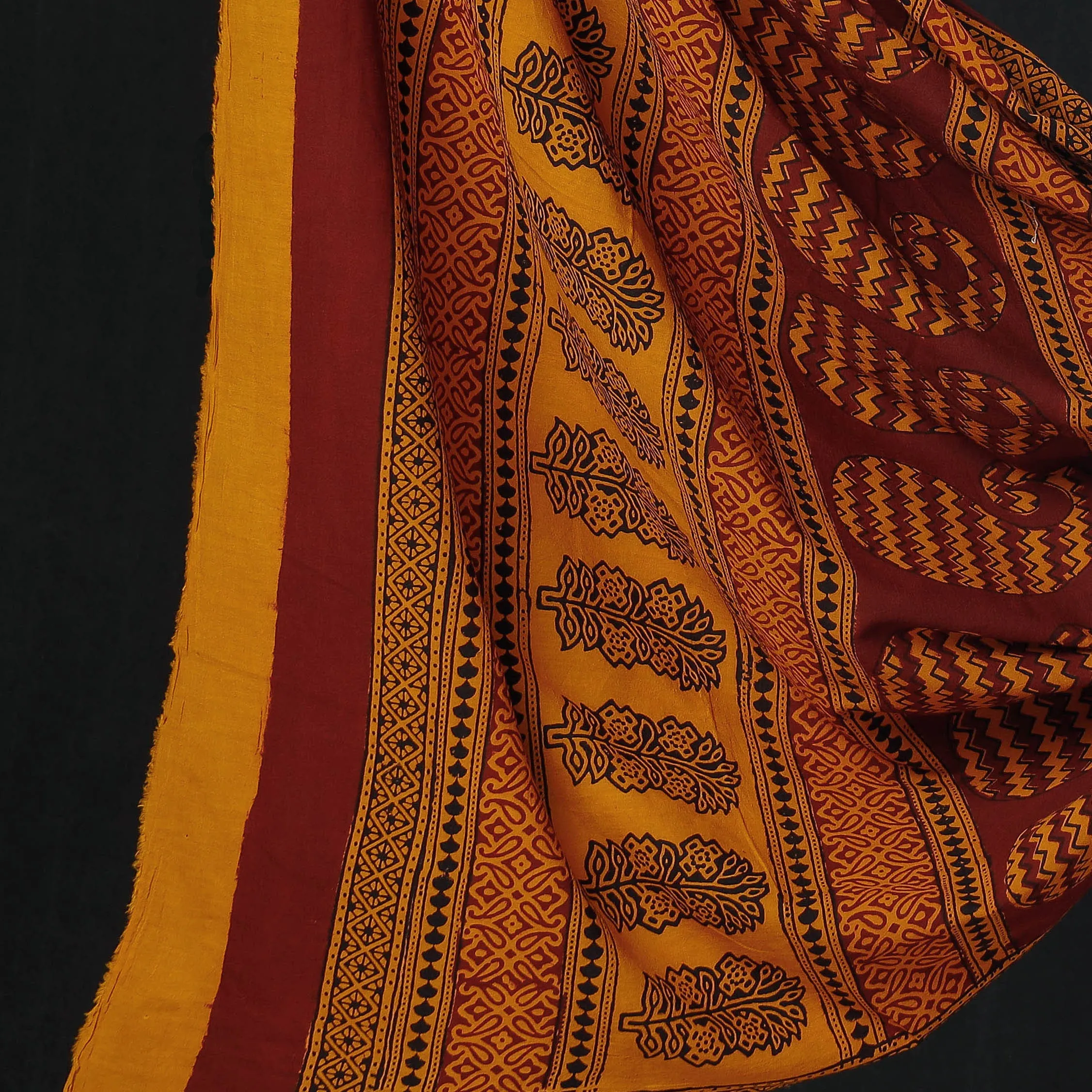 Multicolor - 3pc Bagh Block Printed Natural Dyed Cotton Suit Material Set