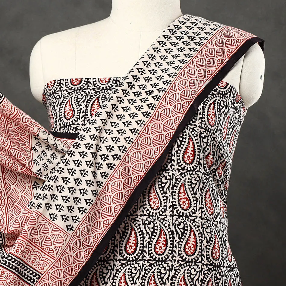 Multicolor - 3pc Bagh Print Cotton Dress Material Set 63
