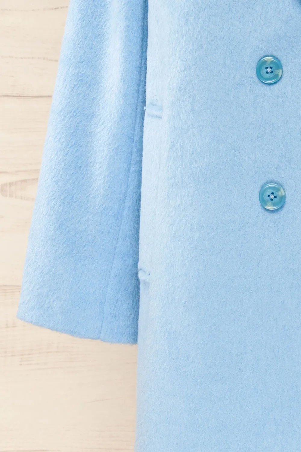 Naola | Fuzzy Pastel Blue Coat