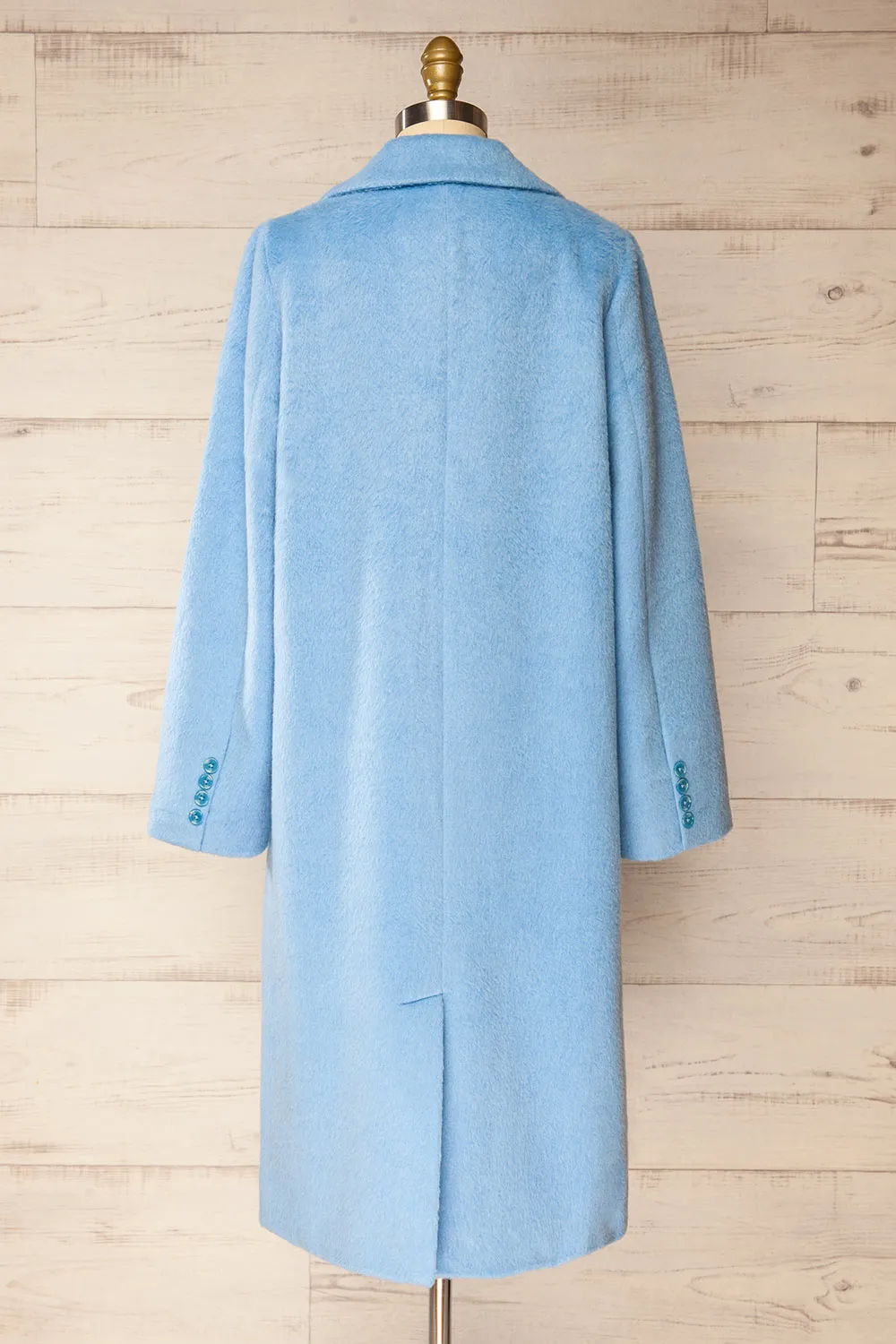 Naola | Fuzzy Pastel Blue Coat