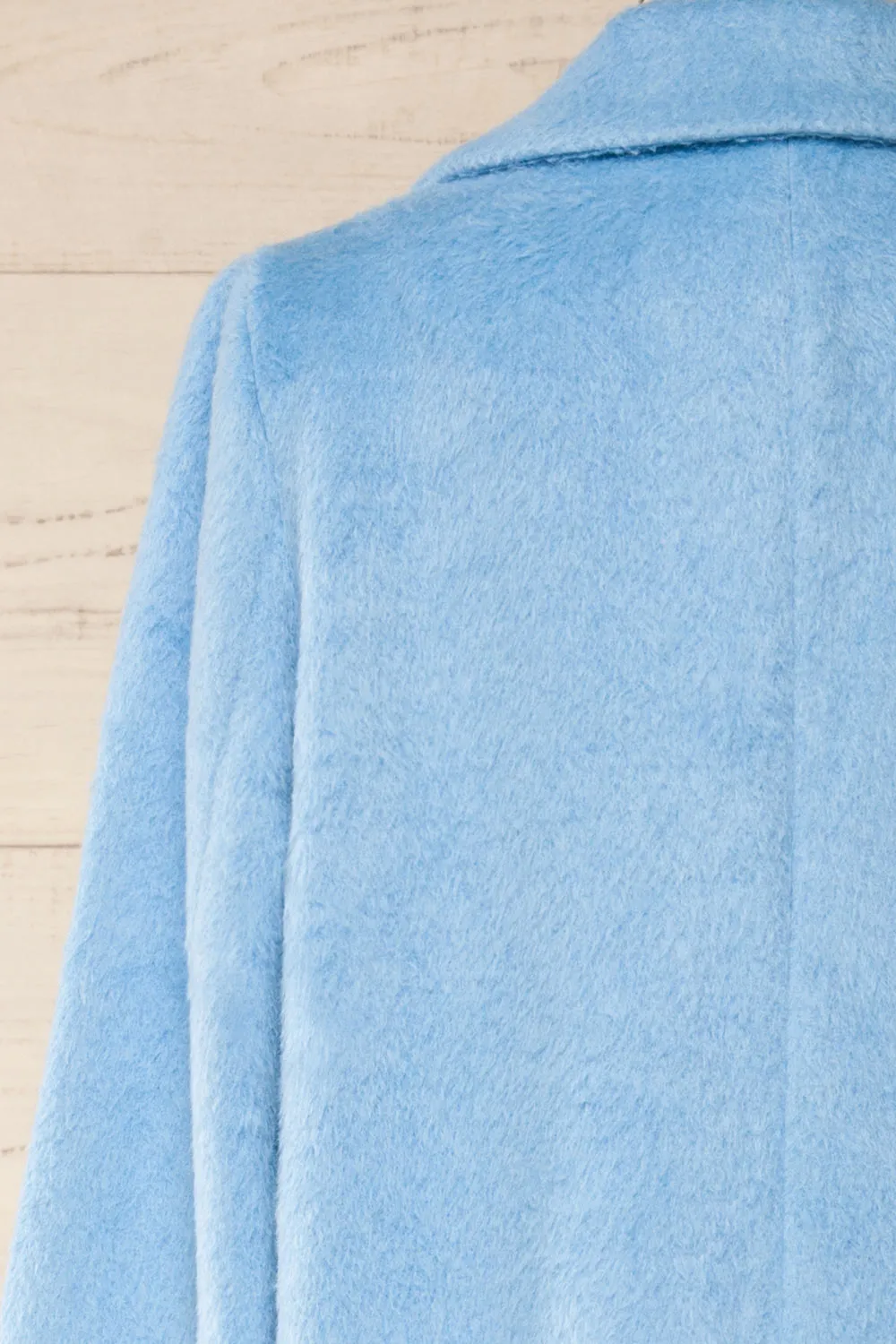 Naola | Fuzzy Pastel Blue Coat