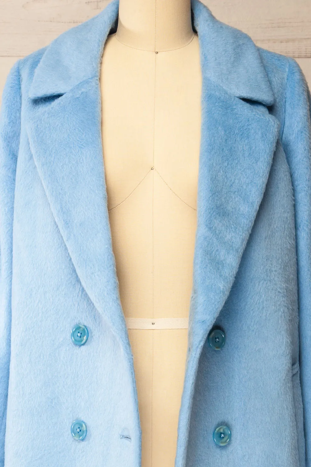Naola | Fuzzy Pastel Blue Coat