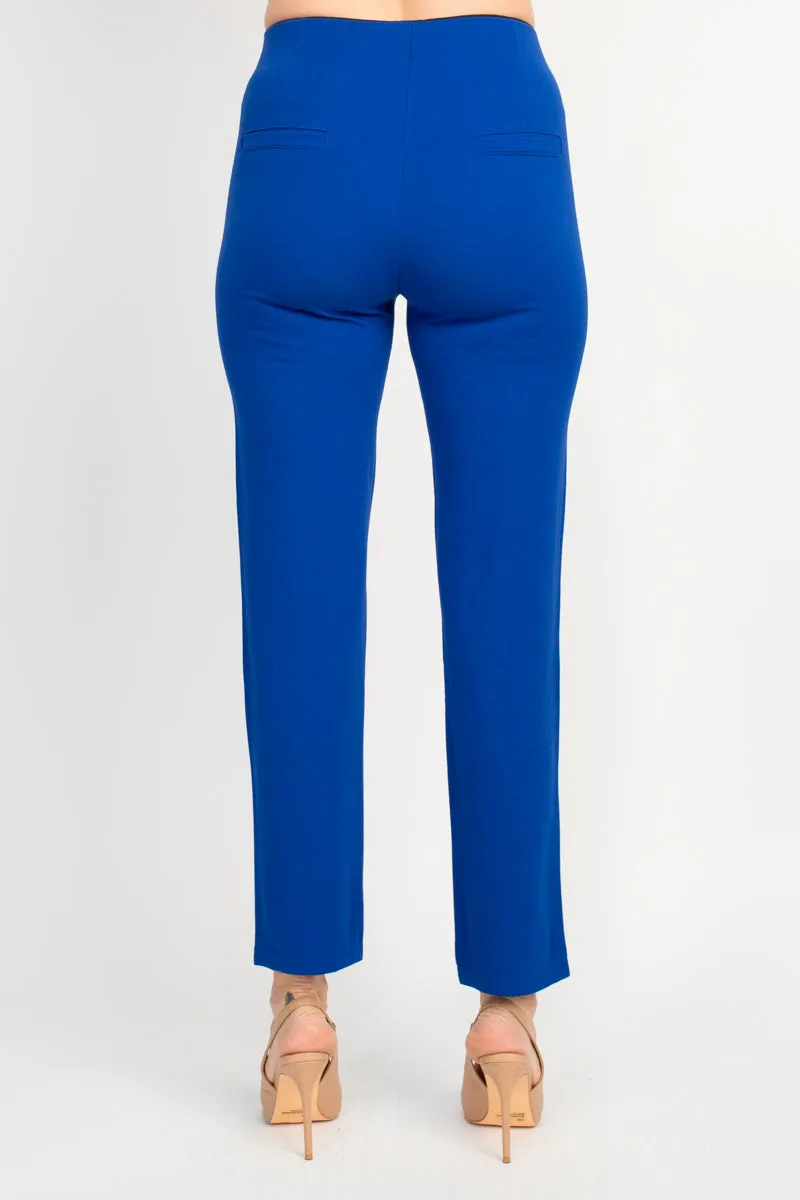 Nicole Miller banded mid waist solid millennium pant