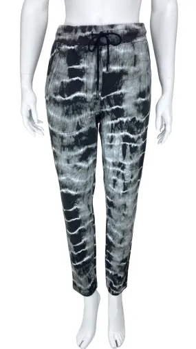 Nicole Miller, Women's Tie-Dye Sweatpant, Black/White, Size S