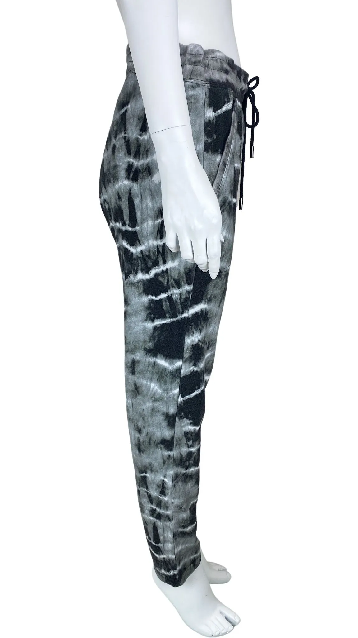 Nicole Miller, Women's Tie-Dye Sweatpant, Black/White, Size S