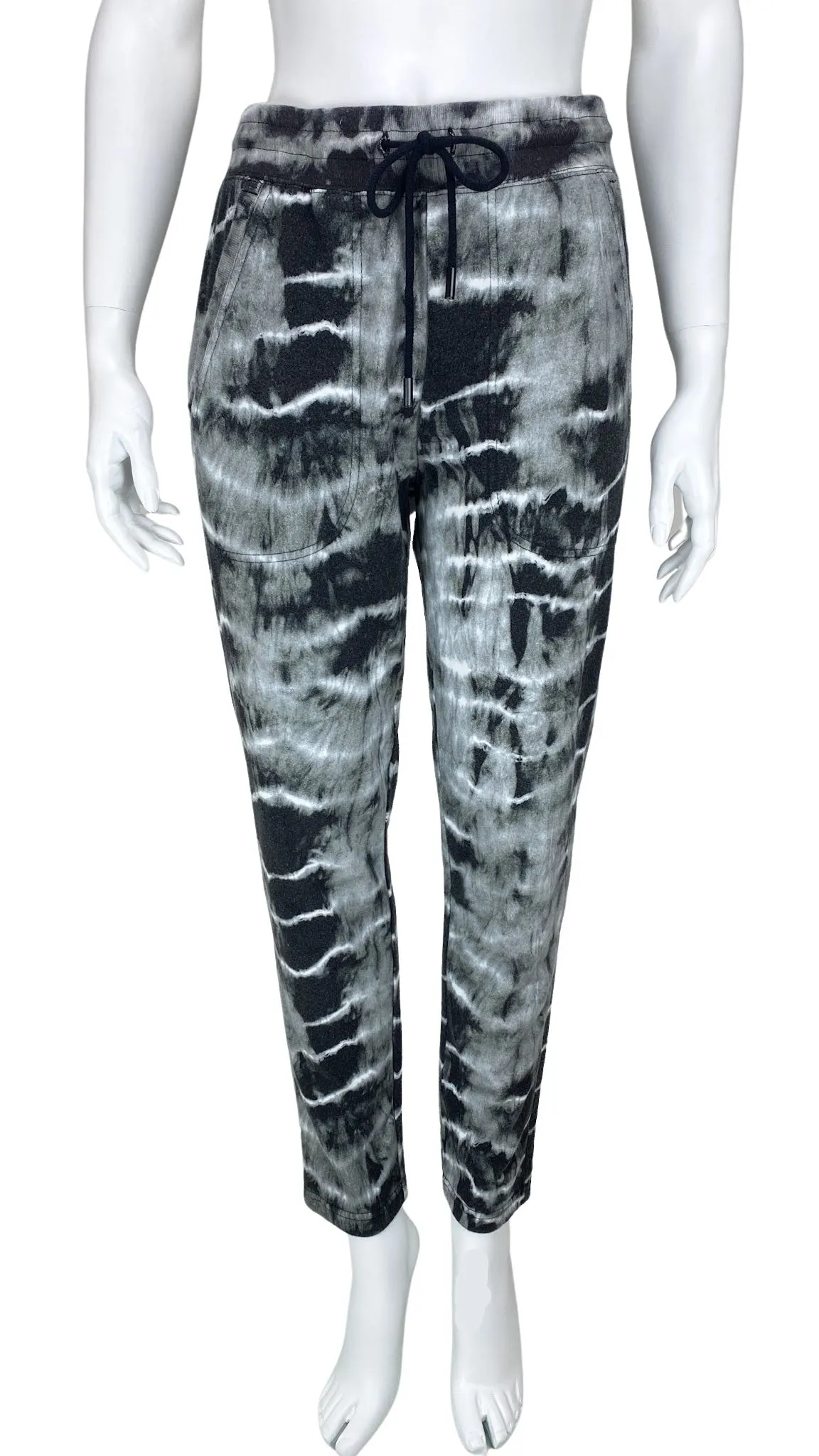 Nicole Miller, Women's Tie-Dye Sweatpant, Black/White, Size S