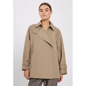 Norr - Vana Short Trench Coat - Warm Beige