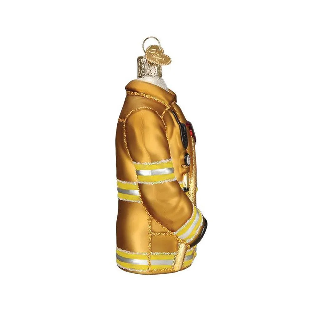 Old World Christmas Firefighter's Coat Ornament