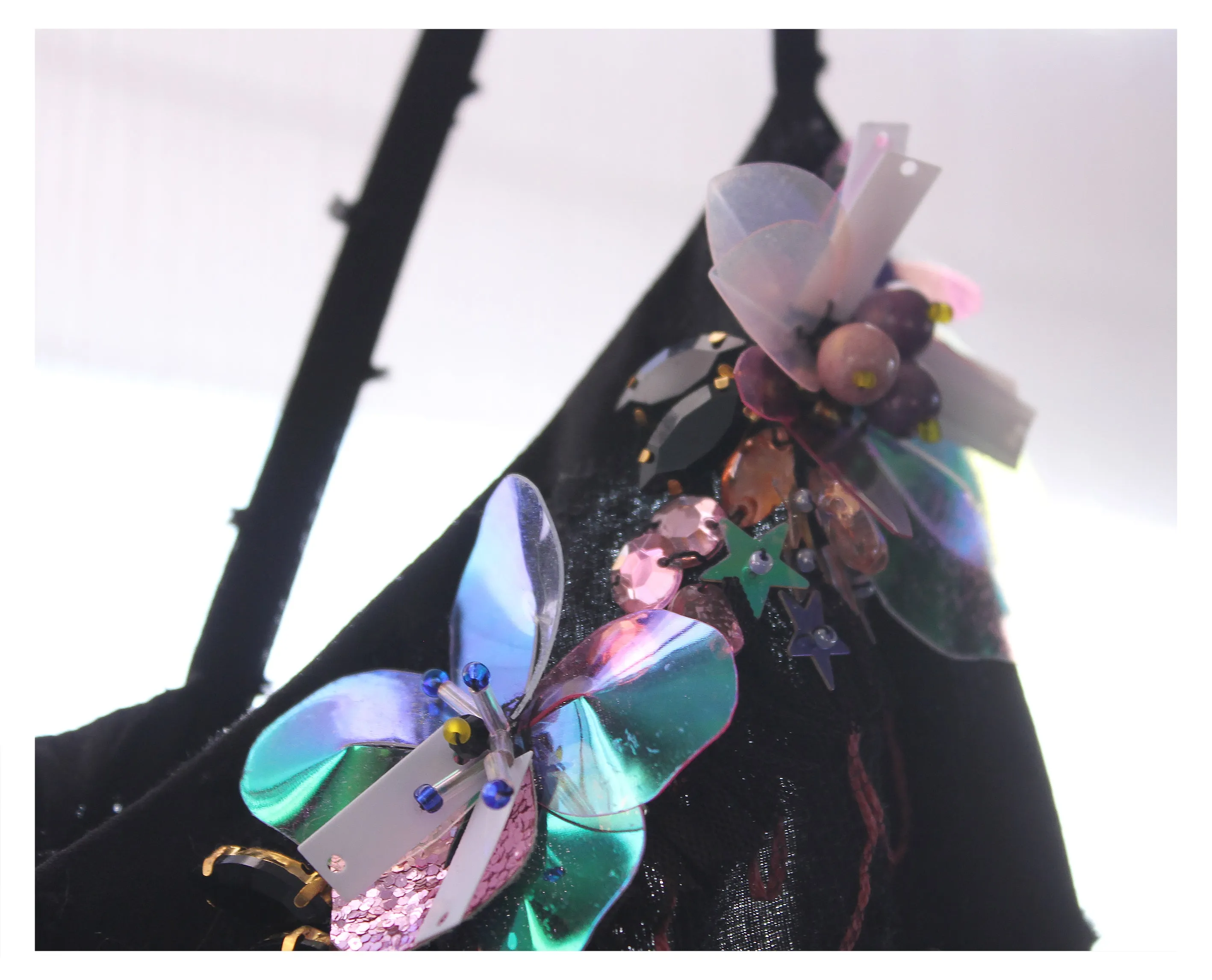 Oversized Baby Doll Dress With Couture Embellishment And Floral Embroidery