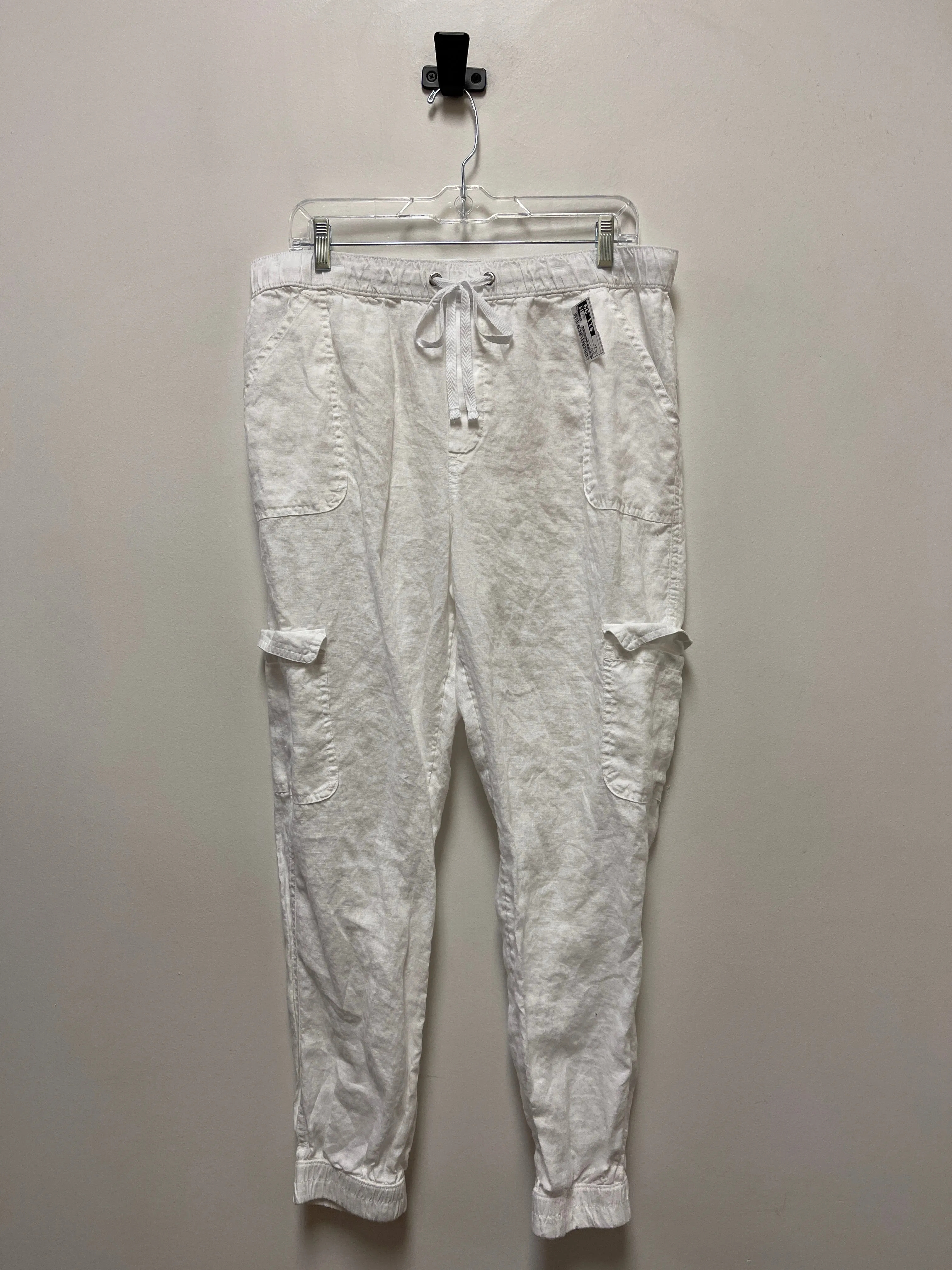Pants Linen By Nicole By Nicole Miller In White, Size: 14