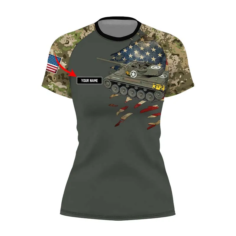 Personalized M18 Hellcat Tank Women's Short Sleeve Rash Guard