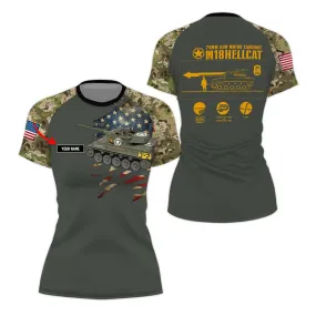 Personalized M18 Hellcat Tank Women's Short Sleeve Rash Guard