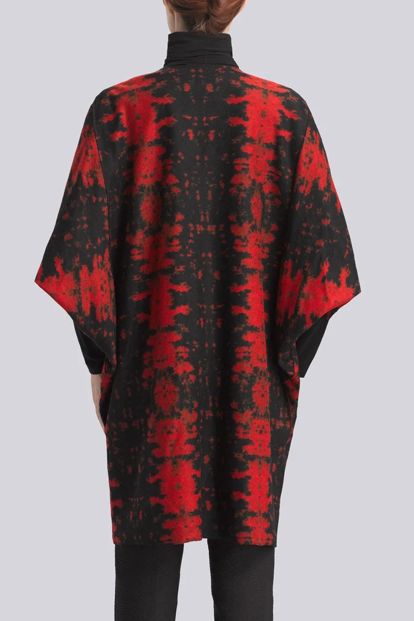 Printed Wool Fortune Cookie Coat