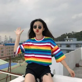 Rainbow Striped Shirt