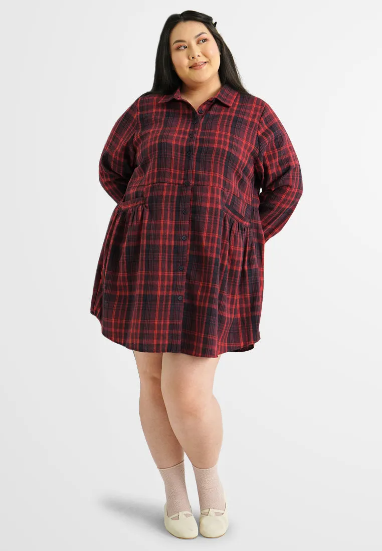 Randy Plaids Pocket Long Waisted Shirt