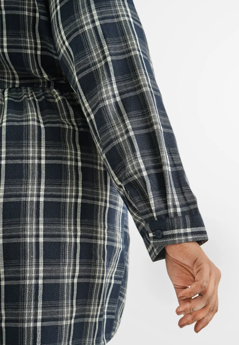 Randy Plaids Pocket Long Waisted Shirt