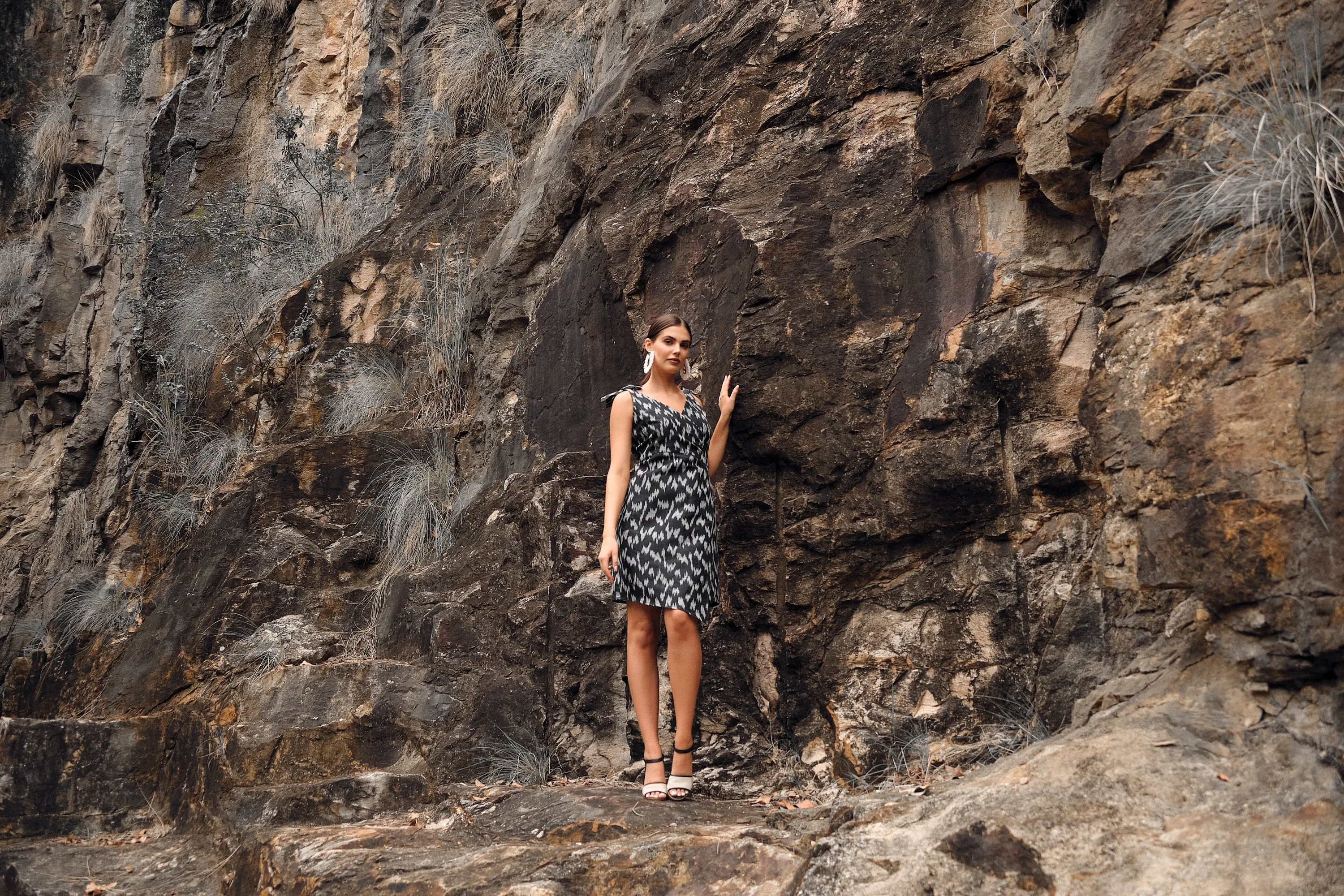 Rita Dress - Tara Print (Black)