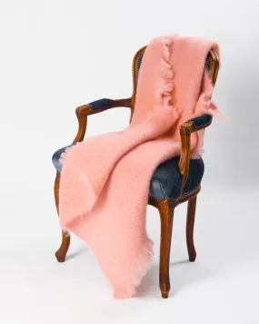 Rose Pink Mohair Chair Throw