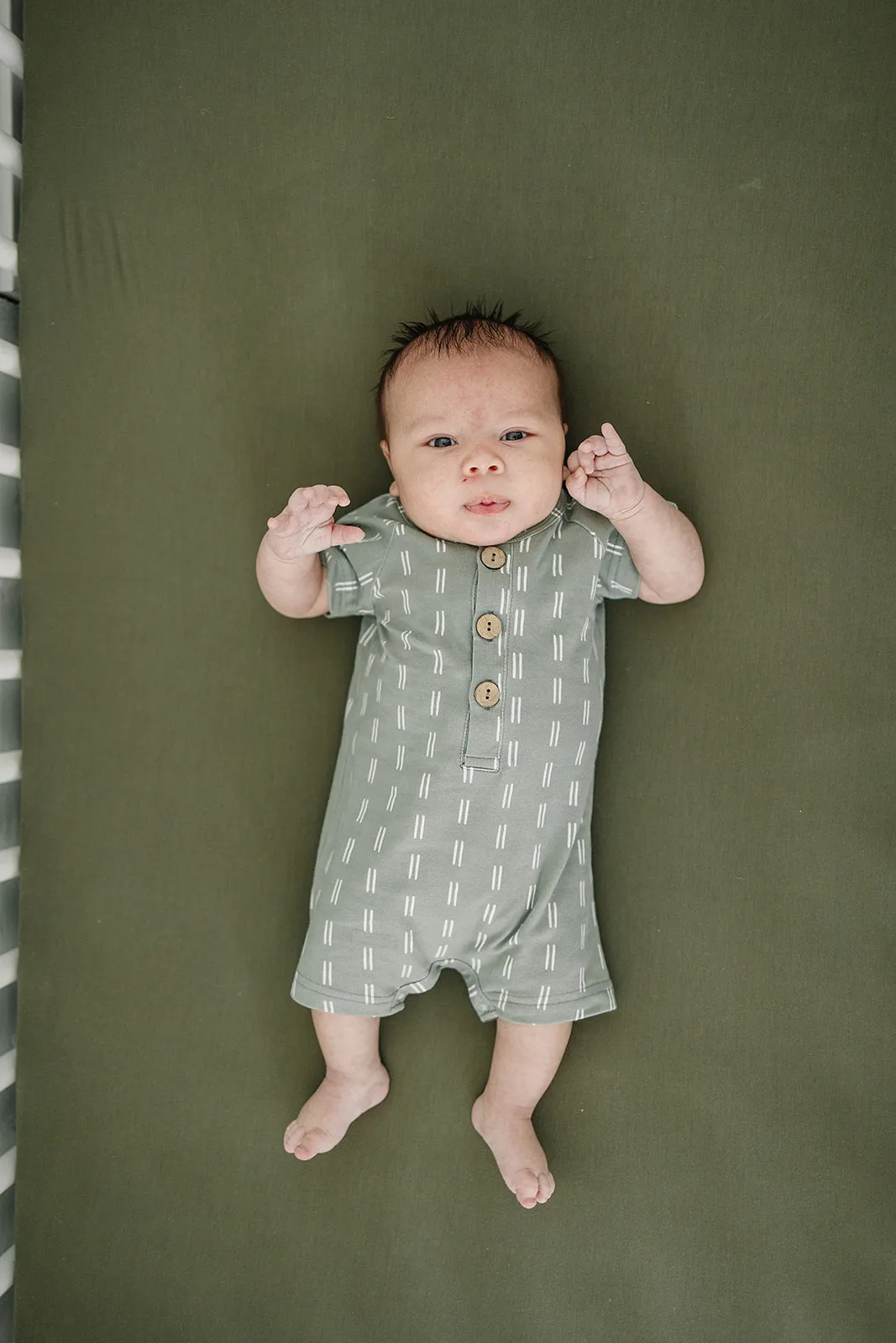 Sage Strokes Summer Romper