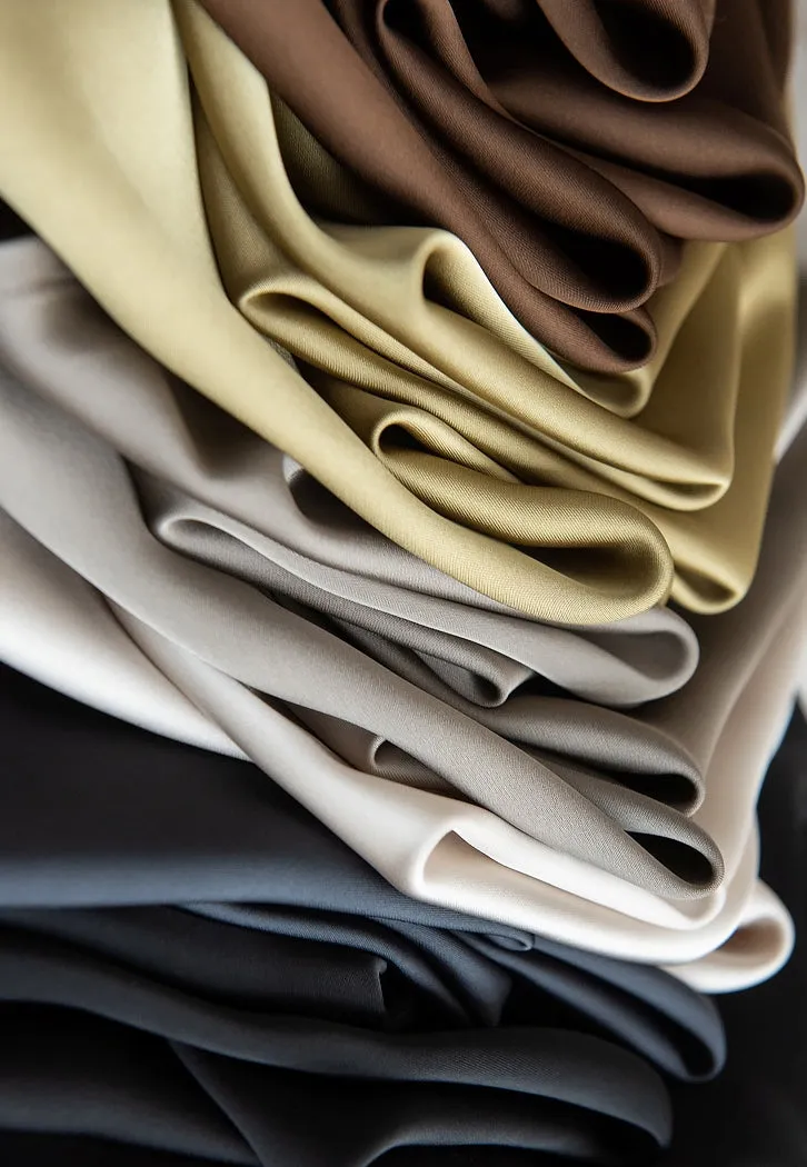 Satin Midi Skirt (ready stock in silver/black (M/ fits S)/ 12 colours)