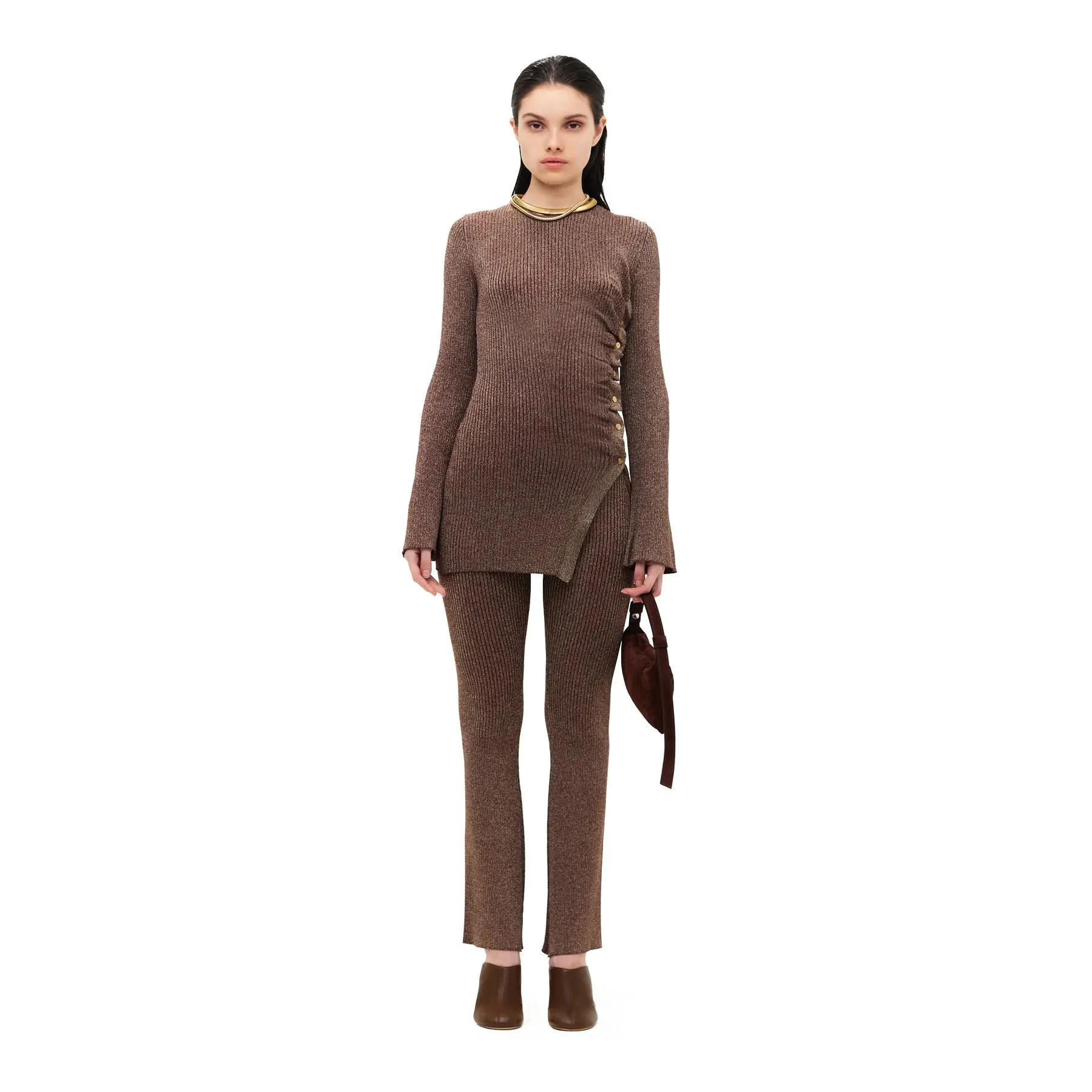 Saturn Pant in Skinny Ribbed Knit