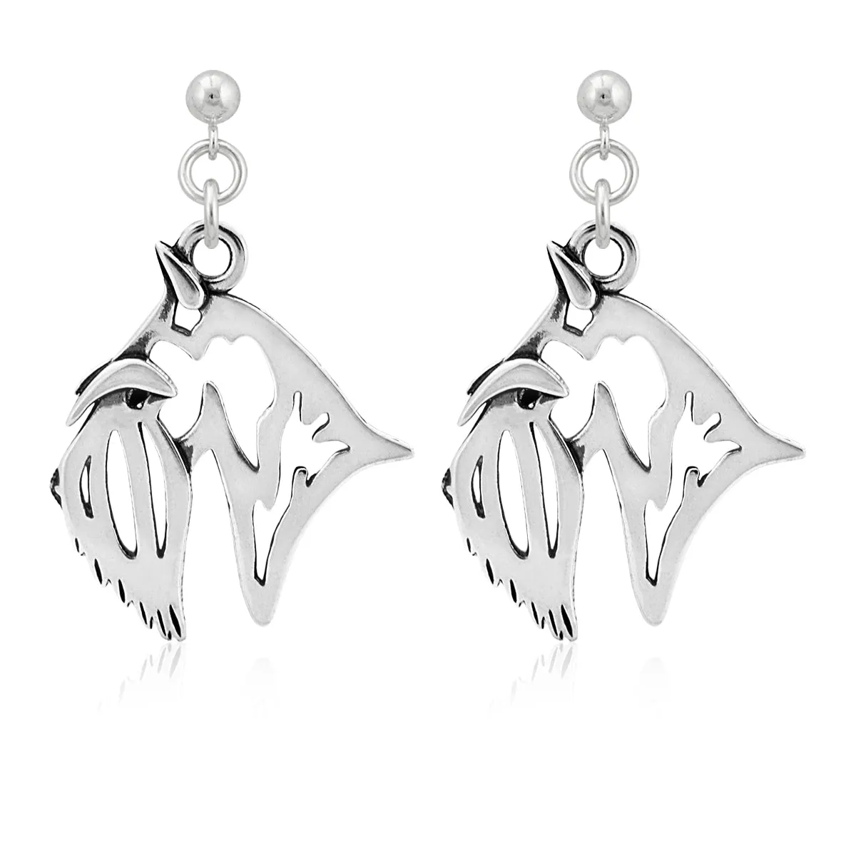 Scottish Terrier Earrings in Sterling Silver