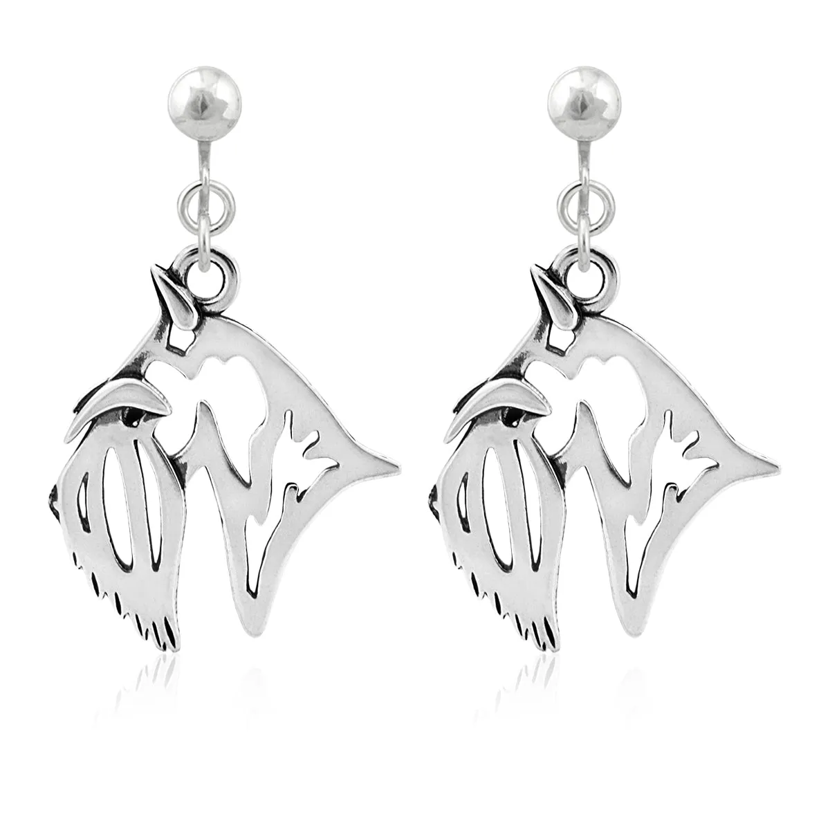 Scottish Terrier Earrings in Sterling Silver