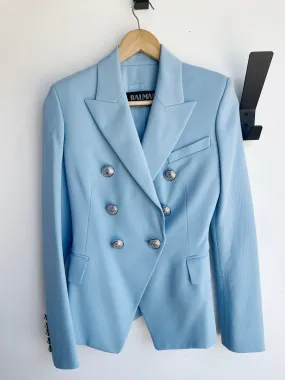 STEEL BLUE DOUBLE BREASTED BLAZER