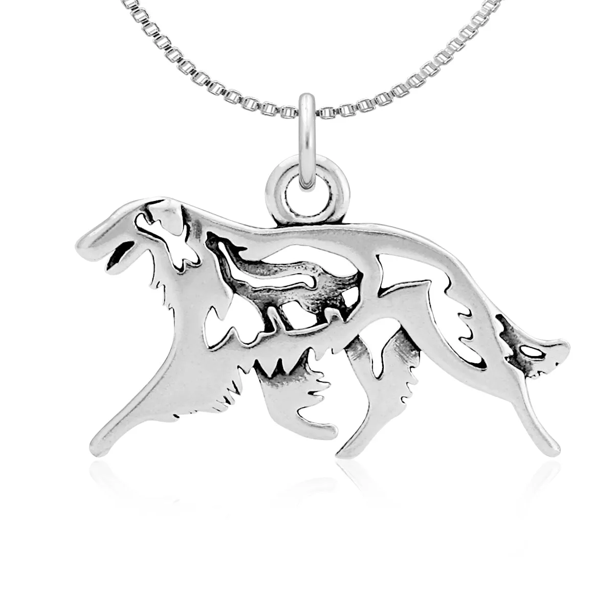 Sterling Silver Borzoi Necklace Jewelry