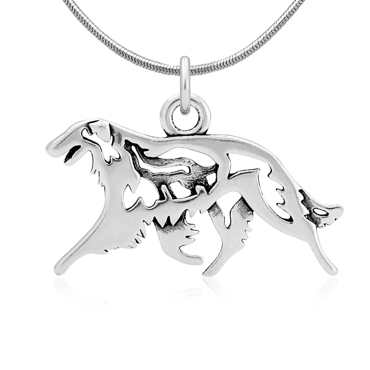 Sterling Silver Borzoi Necklace Jewelry