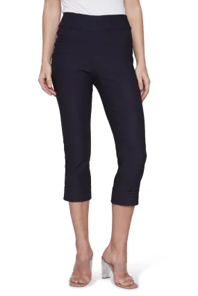 Stretch Twill Cuffed Capri