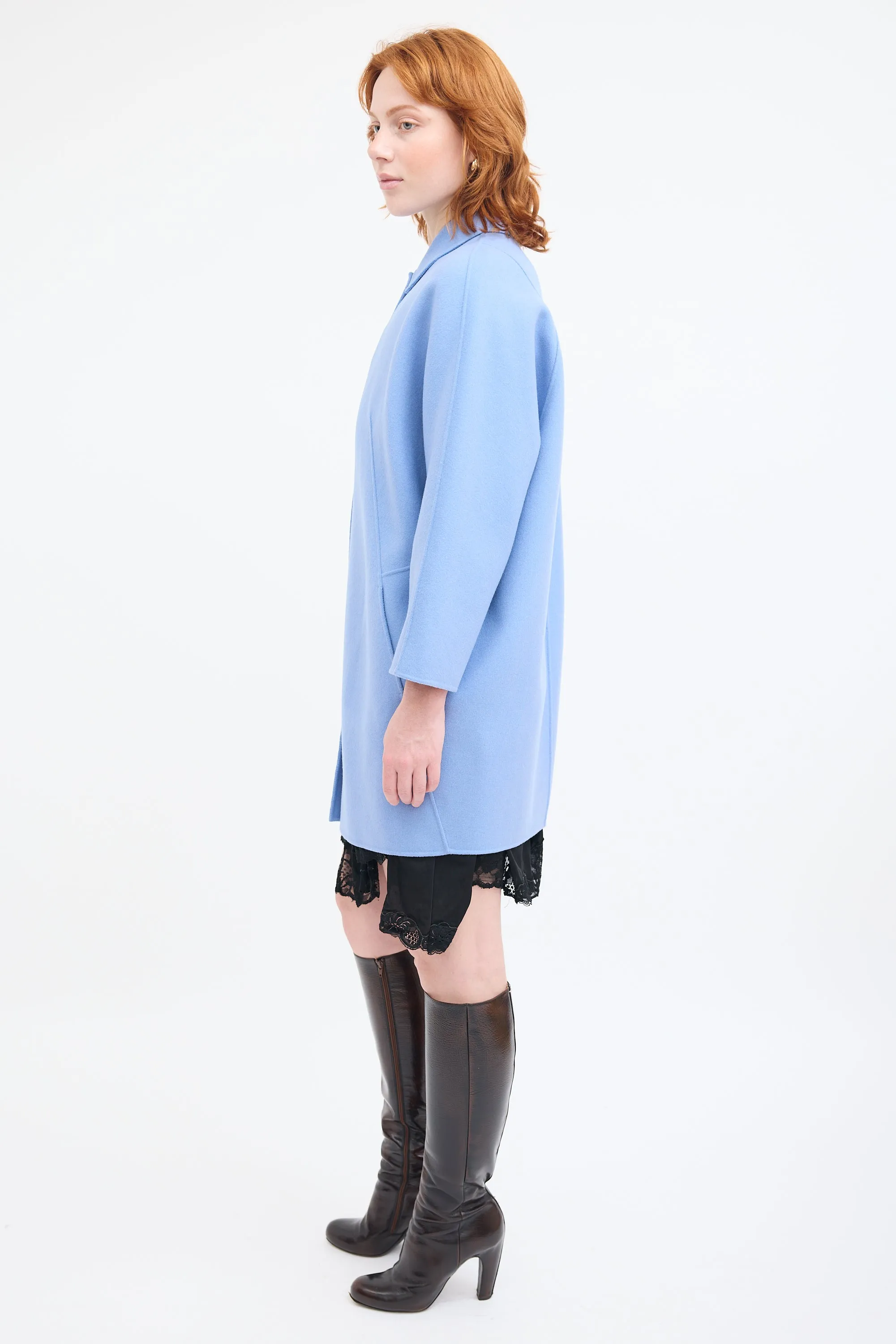 Studio Blue Wool & Cashmere Coat