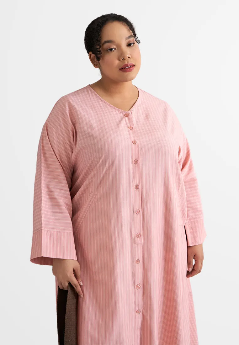 Tatum Stripes Front Slit Tunic Top