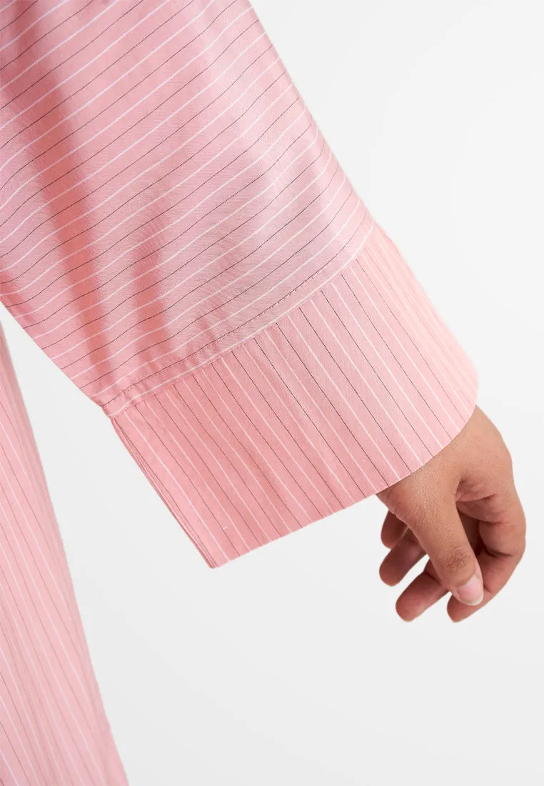 Tatum Stripes Front Slit Tunic Top