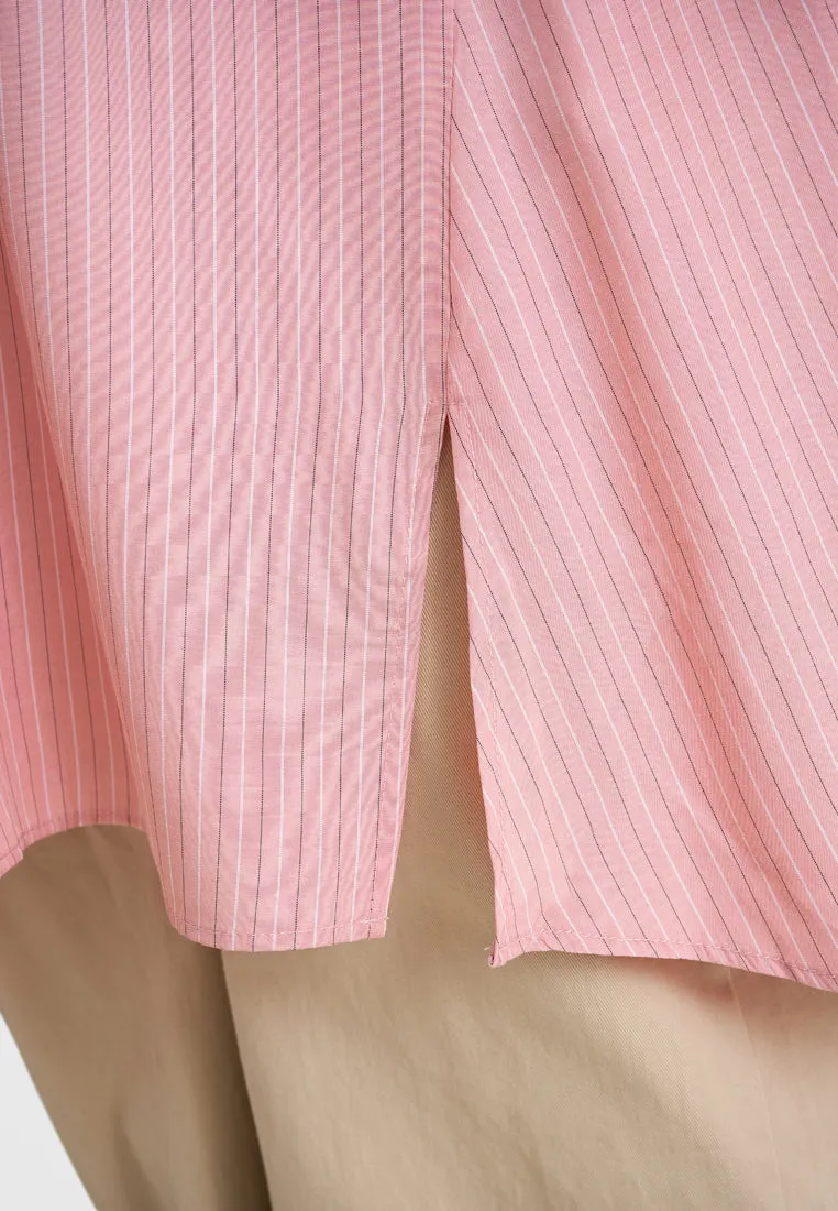 Tatum Stripes Front Slit Tunic Top