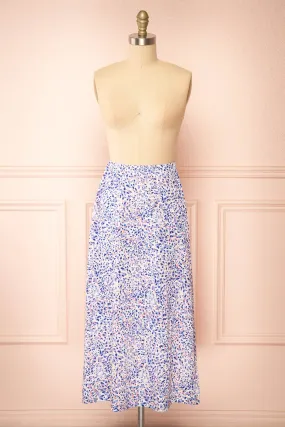 Timinelle | Colourful Leopard Print Midi Skirt