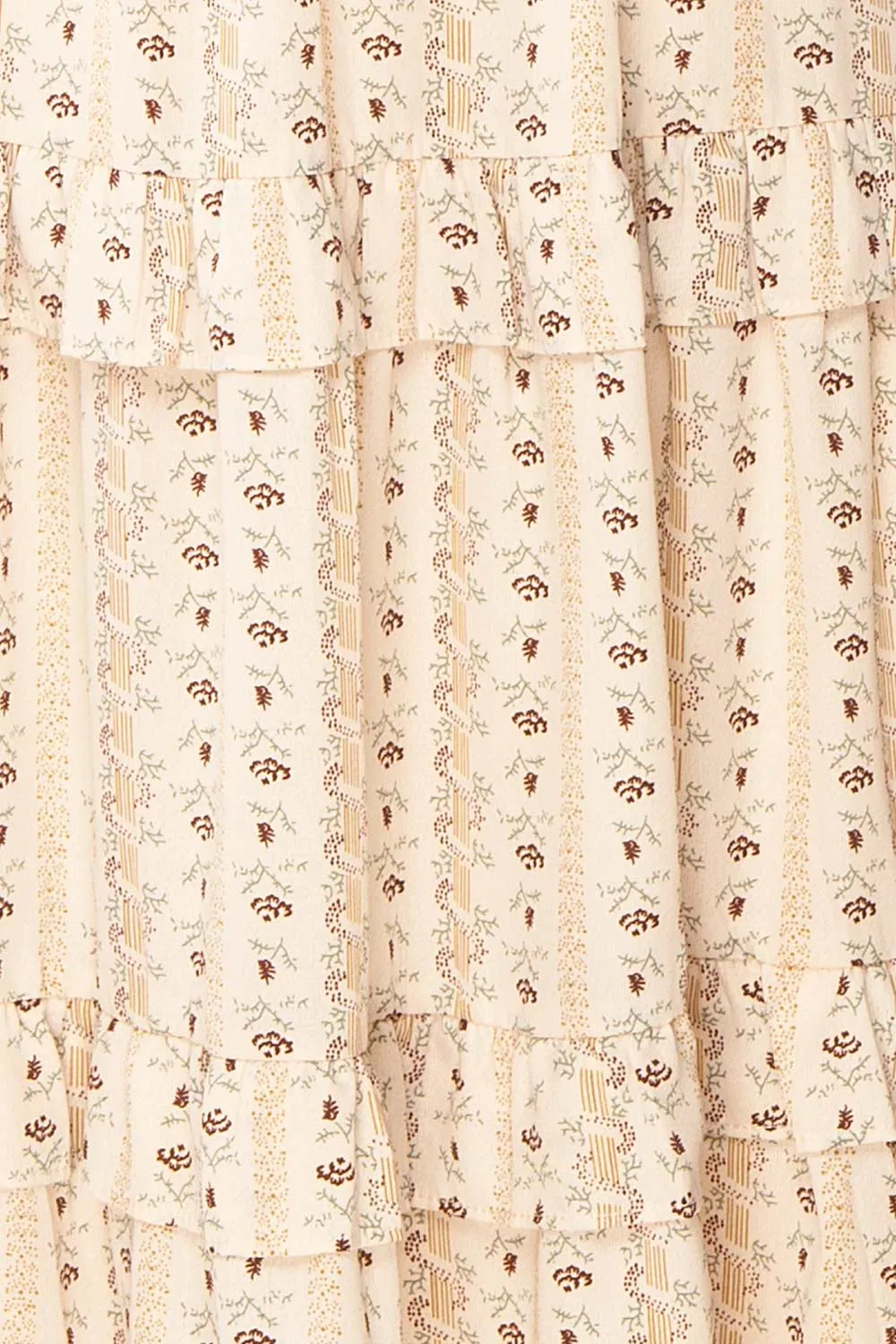 Tine | Floral Midi Dress w/ 3/4 Sleeves