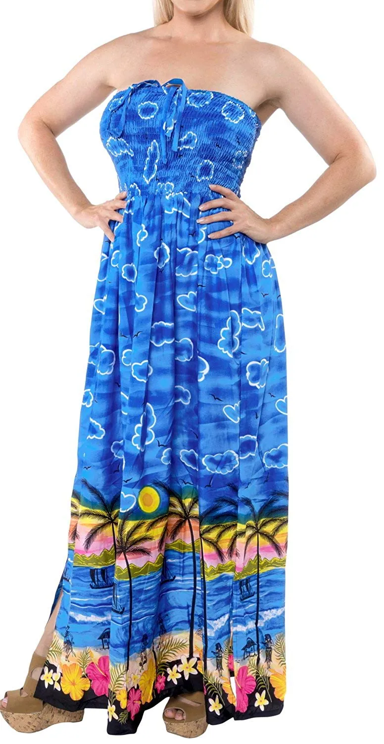 Tube Maxi Skirt Dress Beach Backless Sundress Halter Midi Evening Party Swimsuit