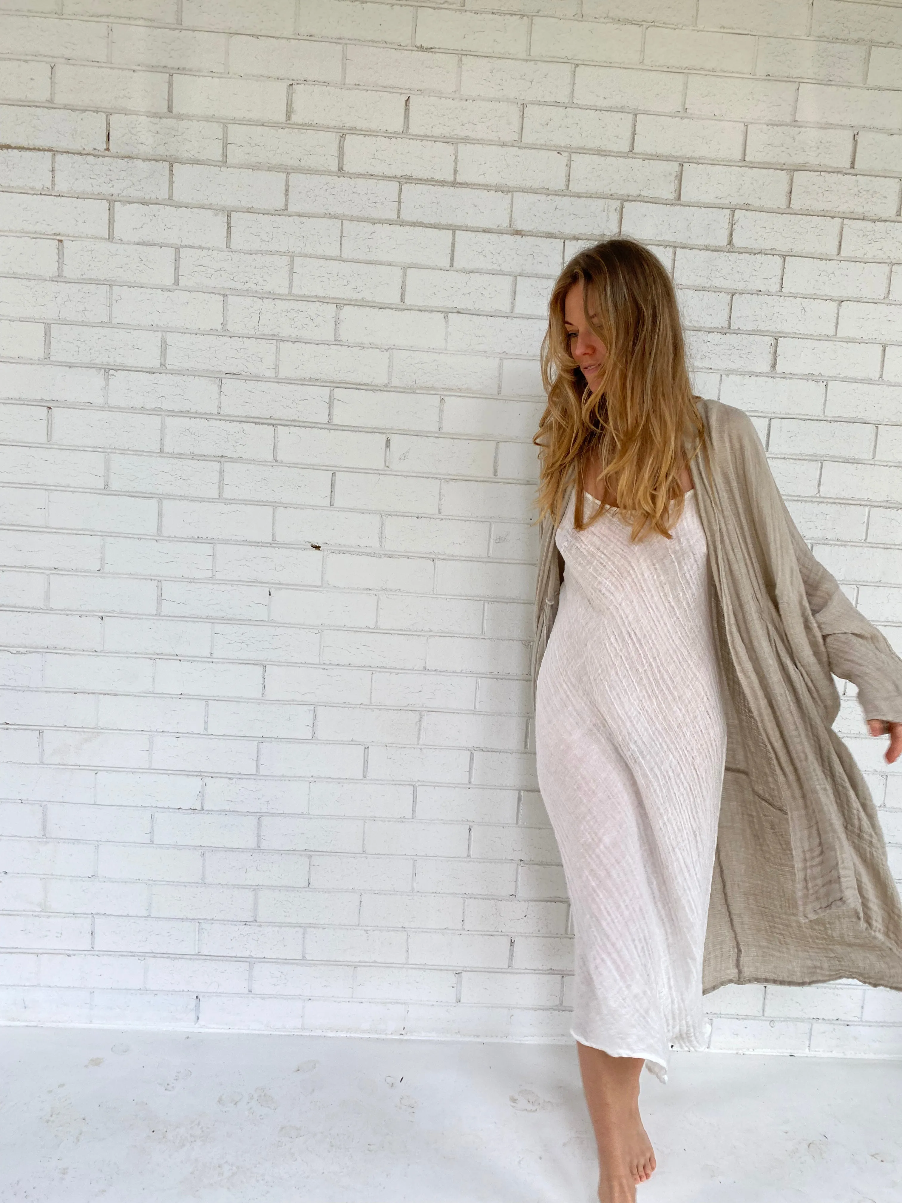 VESTITO SOTTOVESTE MIDI AFRODITE LATTE M/L