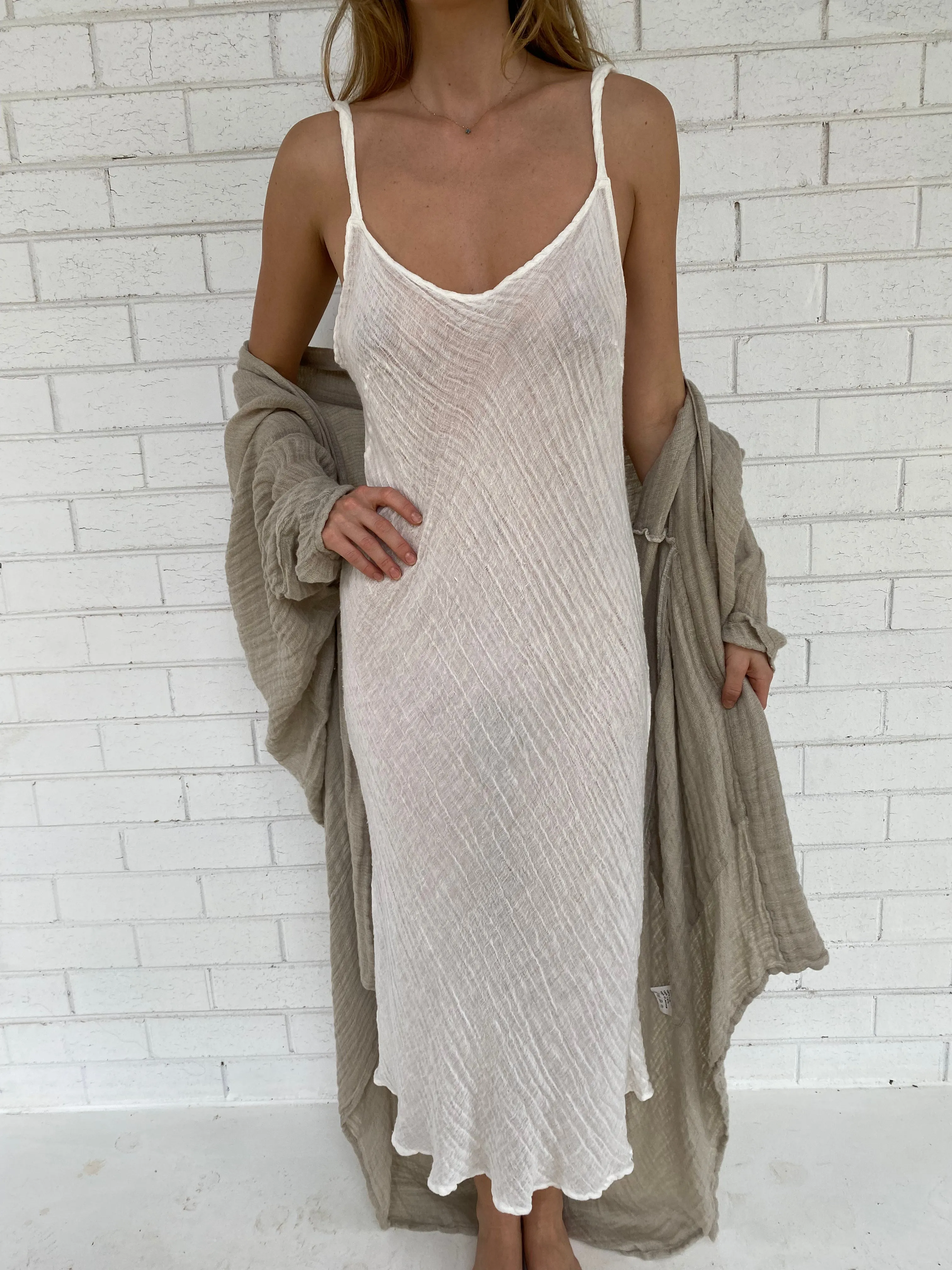 VESTITO SOTTOVESTE MIDI AFRODITE LATTE M/L