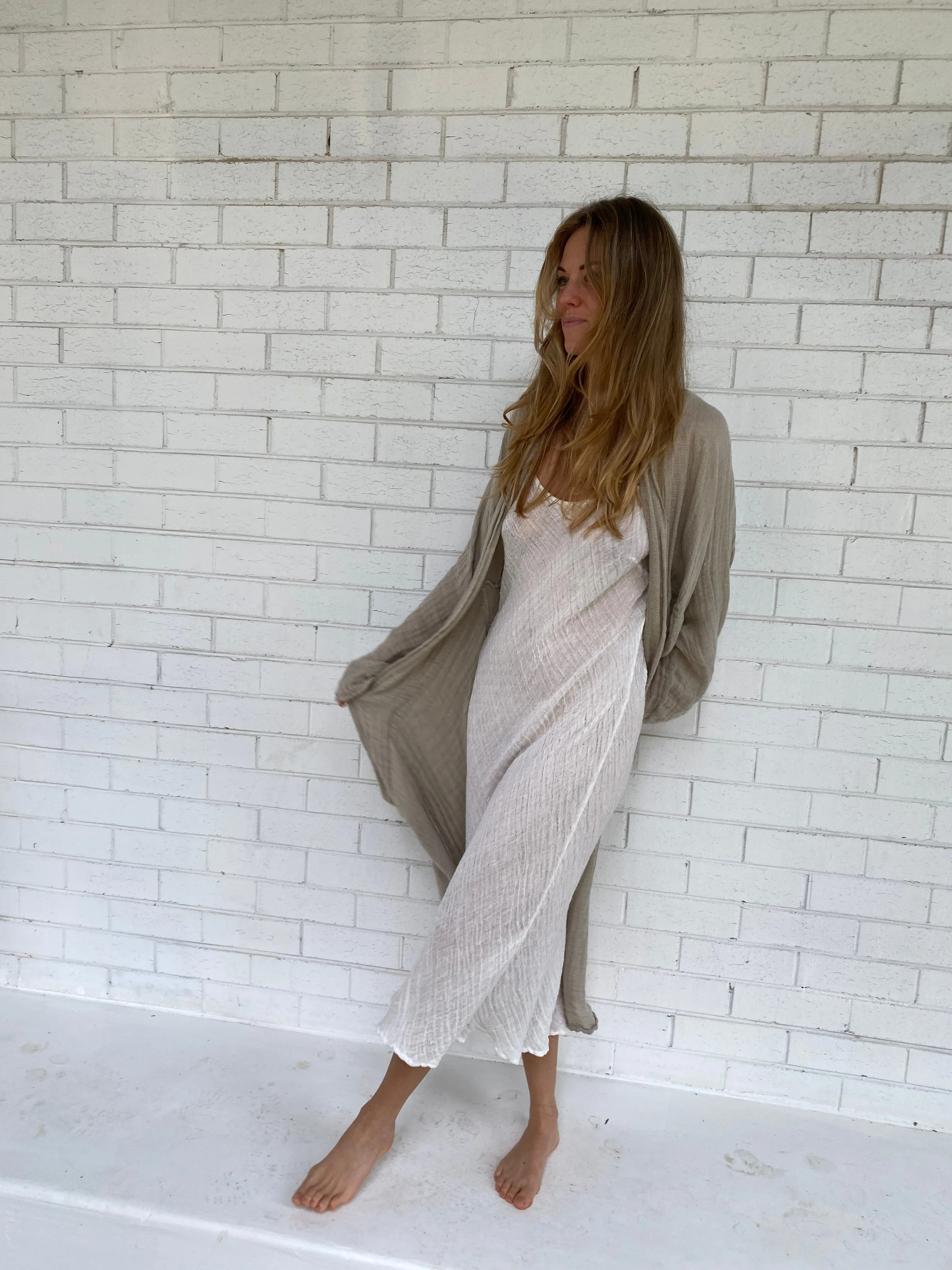 VESTITO SOTTOVESTE MIDI AFRODITE LATTE M/L