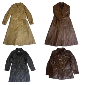 Winter Unique Colour Leather Trench Coats(SS-037)